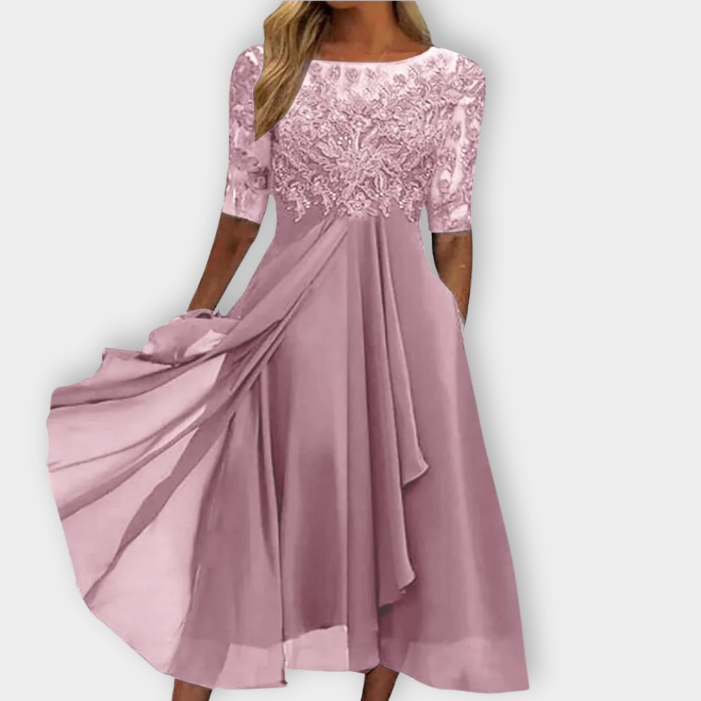 Zaria - Embroidered Lace Dress