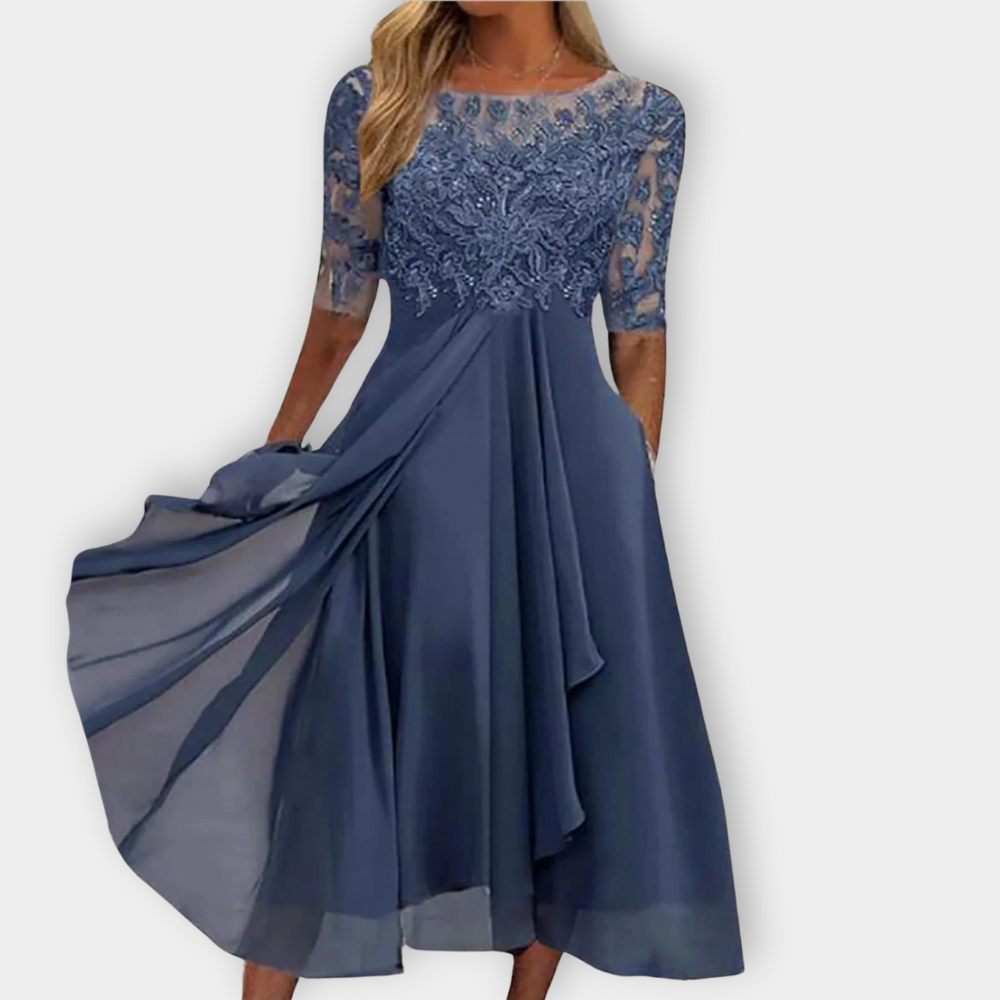 Zaria - Embroidered Lace Dress