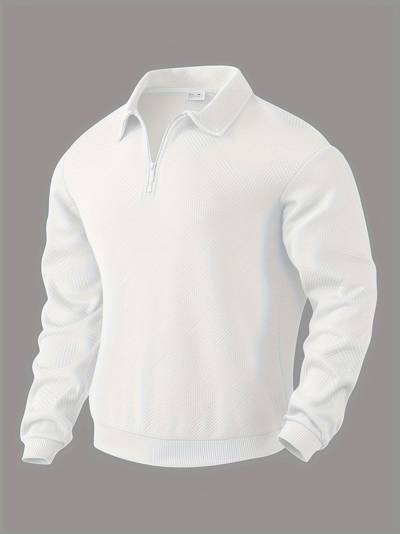 Oscar – Vintage Zip-Up Sweater with Geometric Design