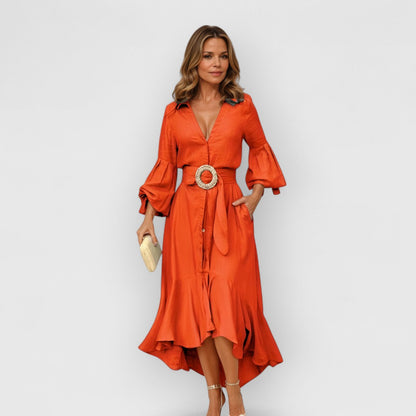 Viviana - Belted Midi Dress