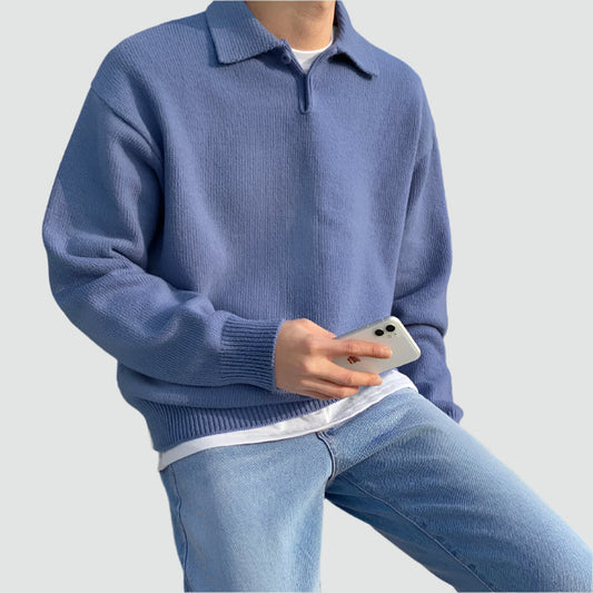 Julian - Casual Polo Collar Sweater