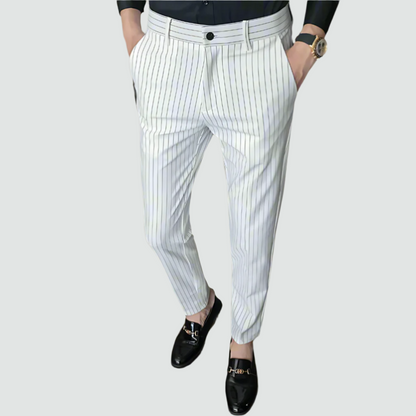 Sophisticated Vertical Stripe Trousers