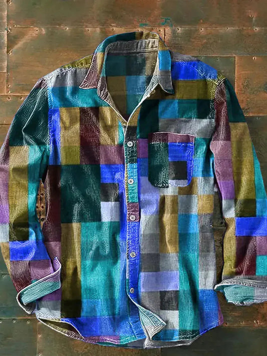 MATTIA | PATCHWORK SHIRT WITH PRACTICAL POCKET