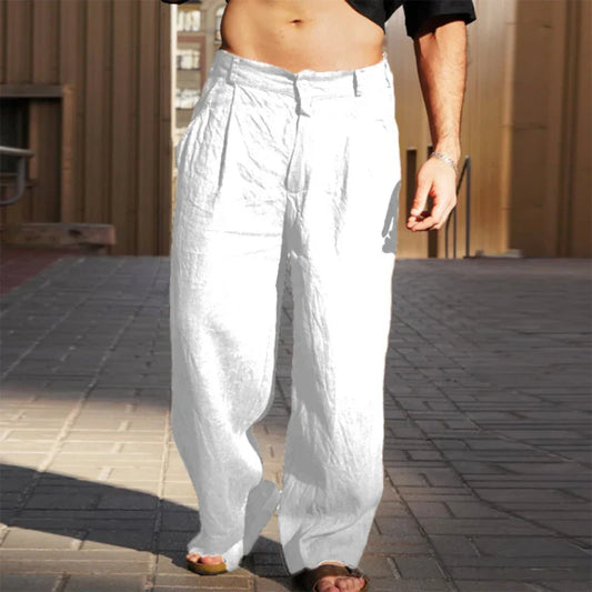 Malik - Wide-Leg Linen Trousers