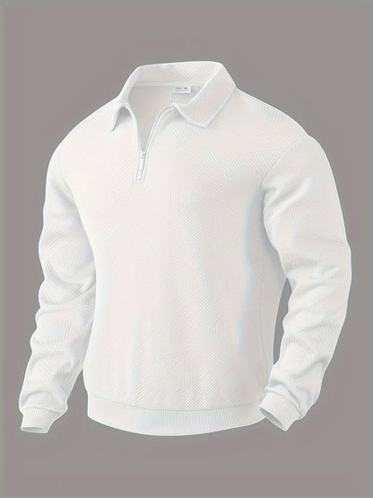 Oscar – Vintage Zip-Up Sweater with Geometric Design
