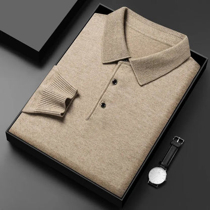 Artam - Warm Knit Long-Sleeve Polo