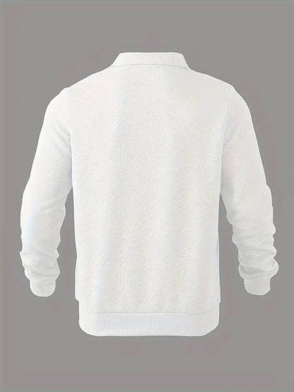 Oscar – Vintage Zip-Up Sweater with Geometric Design